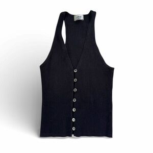 Aritzia Wilfred Soft Ribbed Button Vest Tank xs
